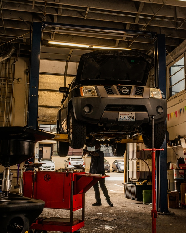 Car being worked on